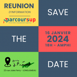 Flyer réunion Parcoursup 16 janvier 2024 Lycée Jacques Prévert de Longjumeau.