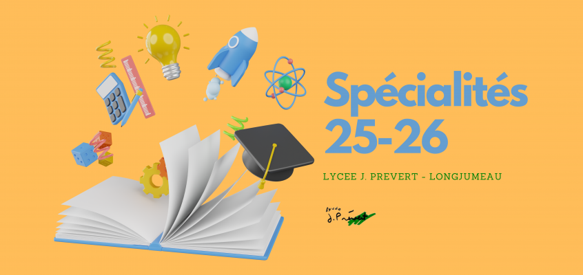 Les enseignements de spécialité proposés en 2025-2026